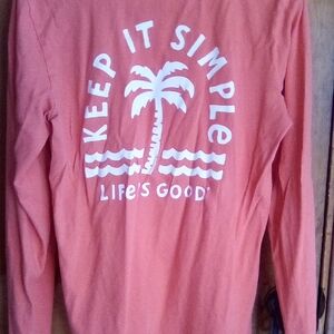 Life Is Good Kids Pink Long Sleeve Tee